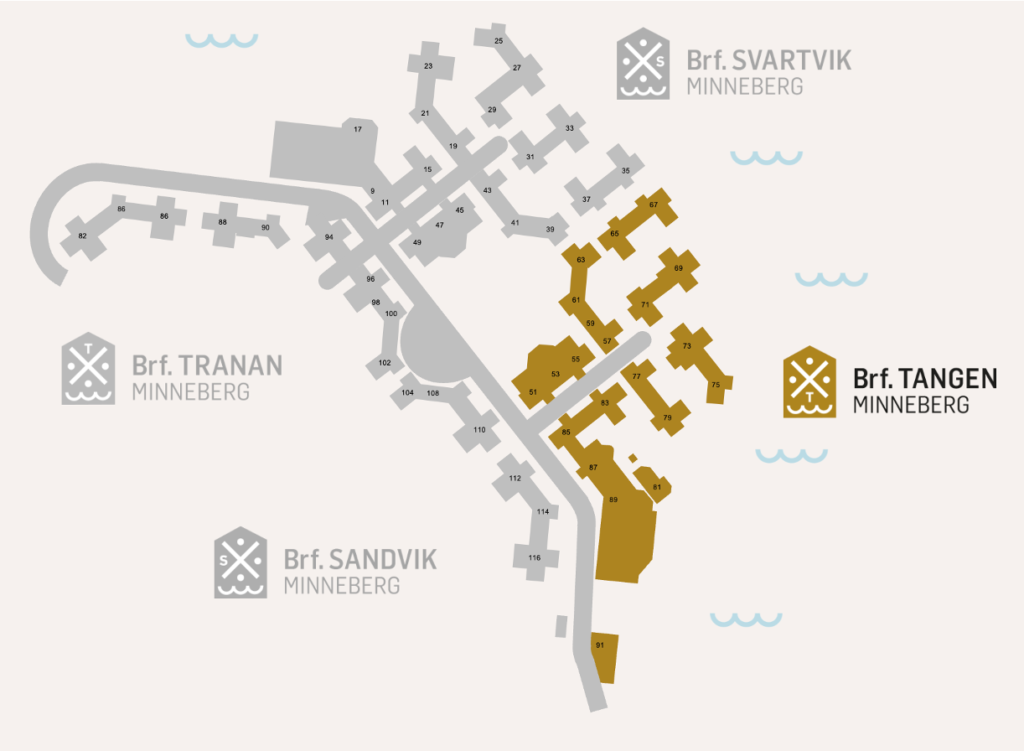 Minneberg karta Brf Tangen