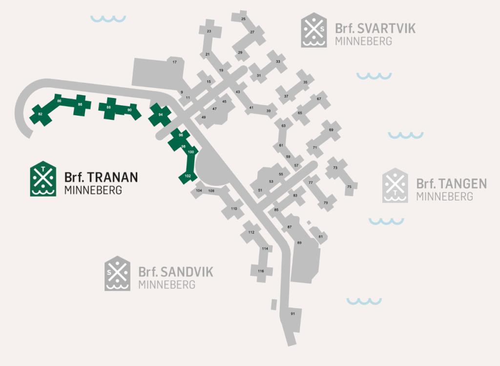 Minneberg karta Brf Tranan